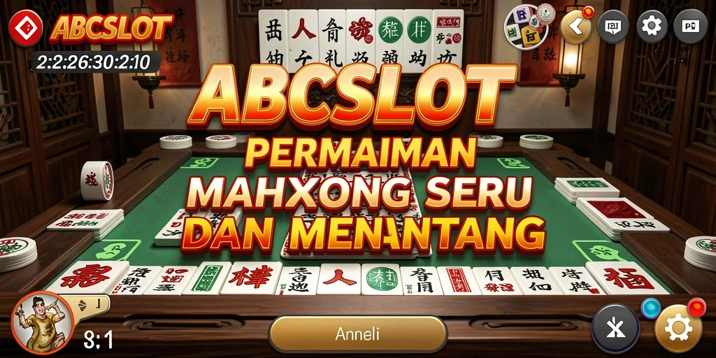 Screenshot gameplay ABCSLOT menampilkan tantangan Mahjong yang seru dan menarik.
