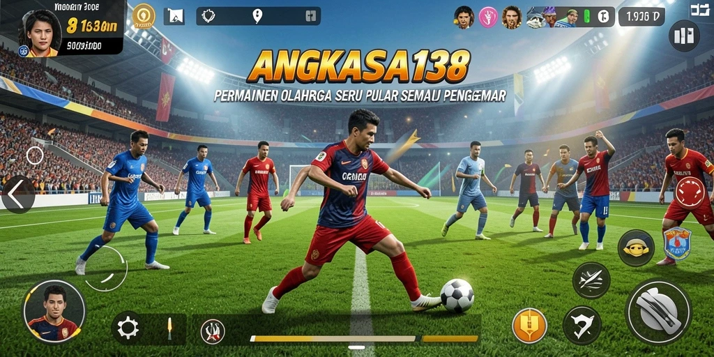 Tampilan seru gameplay ANGKASA138 dalam action olahraga yang mendebarkan.