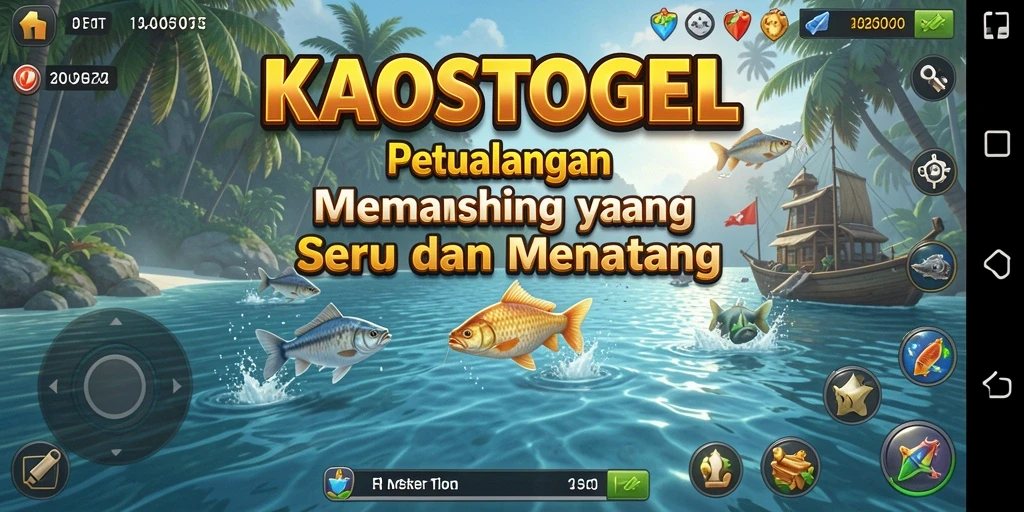Tampilan menarik dari gameplay KAOSTOGEL saat memancing.
