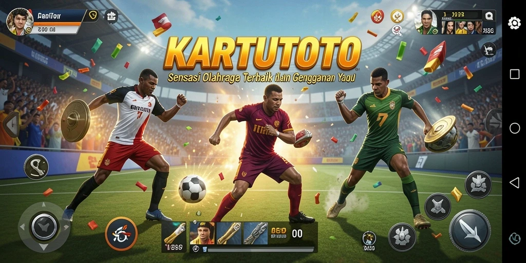 Tampilan gameplay pemain yang menikmati olahraga dalam KARTUTOTO.