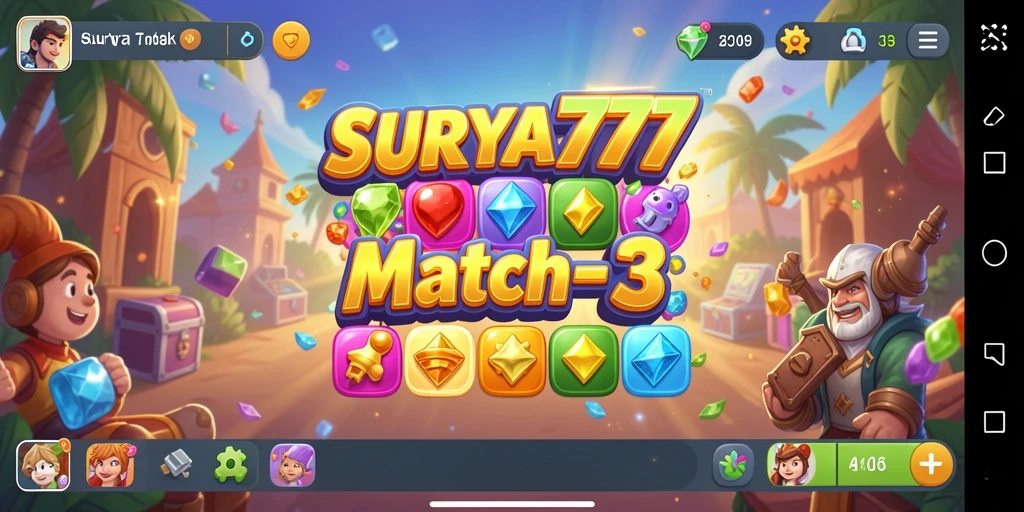 Tampilan gameplay SURYA777 yang penuh warna dan menantang.