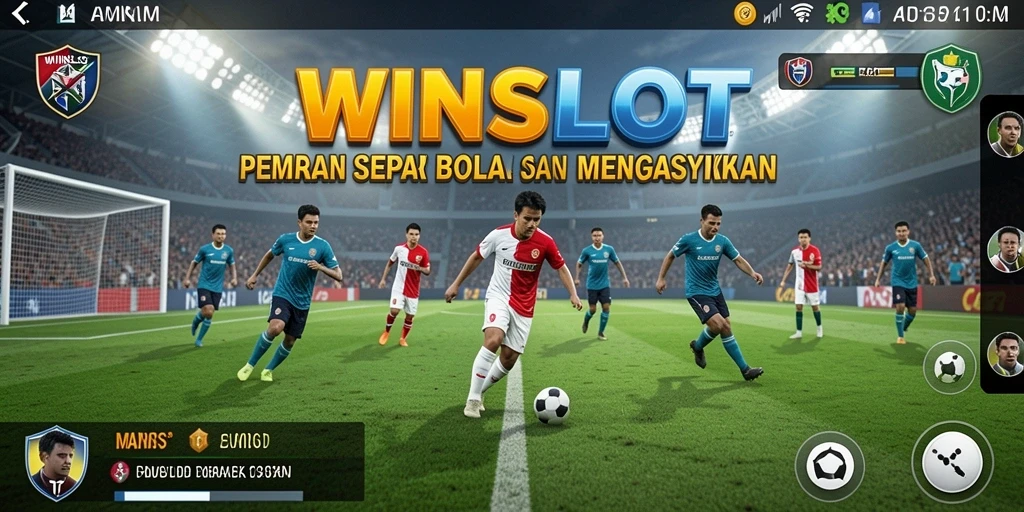 Tangkapan layar dari gameplay WINSLOT yang menampilkan aksi sepak bola nyata.
